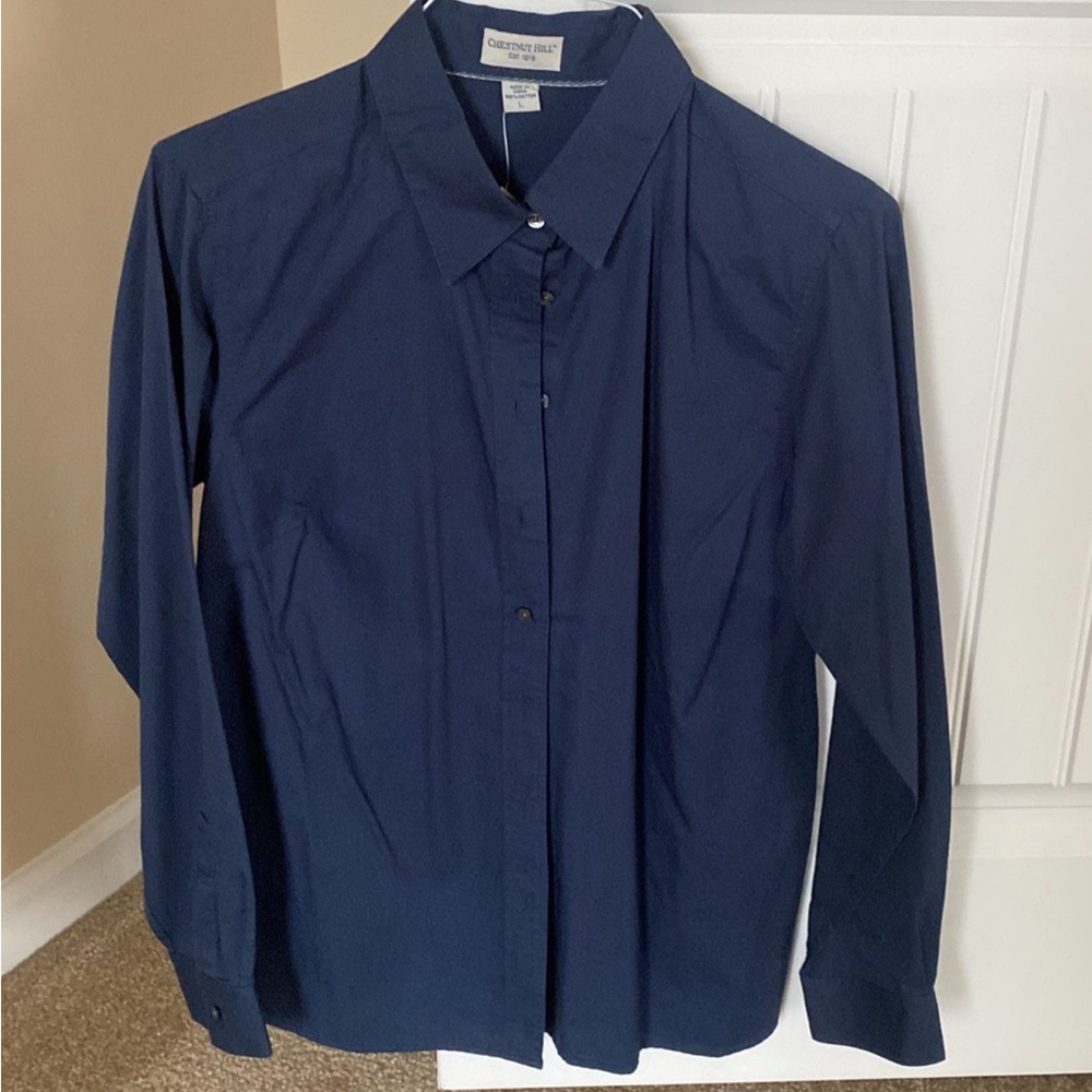 Chestnut Hill-Long Sleeve Button. 100% cotton, brand new, size: L.